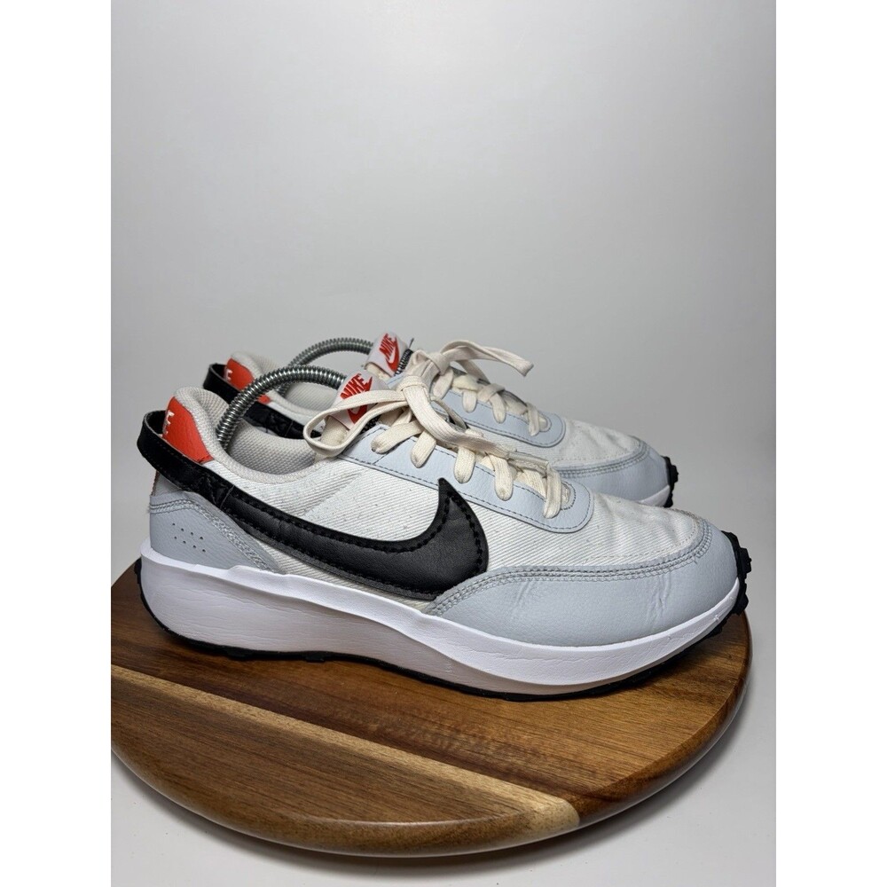 Men's Size 8.5 Nike Waffle Debut White Black Picante Red Shoes DV0743-101